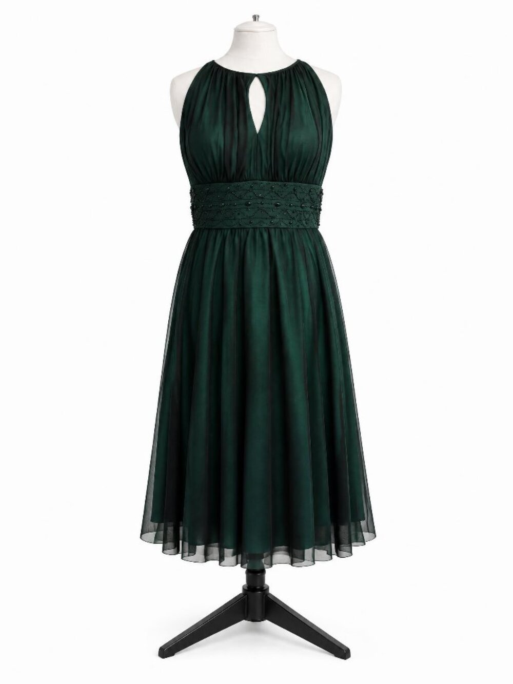 La Nouvelle Renaissance Black and Green Formal Dress Size 14